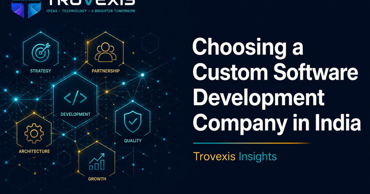 Choosing a custom software development company in India — Trovexis insights