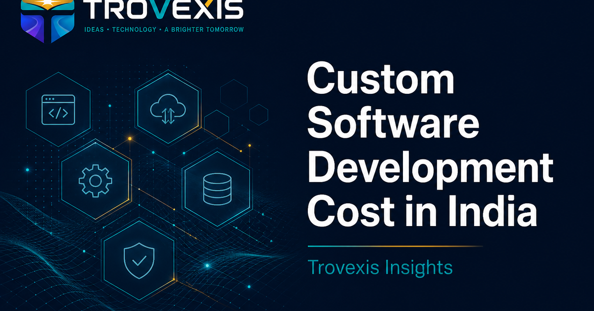 Custom software development cost in India — Trovexis business software insights